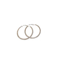 Silver Tone Crystal Hoop Earrings in Four Size Options view 5