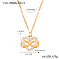 Bow Crystal Stud Earrings Heart Infinity Pendant Necklace view 8