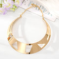 Gold Geometric Collar Choker Necklaces 6 Cutout Styles view 4