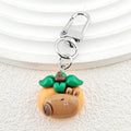 Silver Tone Capybara Food Figure Clip Keychains in Four Designs view 9