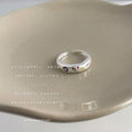 Silver Open Adjustable Rings Multicolor Mini Stone Inlays view 4