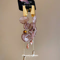 Brown Chiffon Flower Tassel Earrings Fashion Jewelry view 4