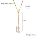 Gold Rosary Cross Pendant Necklaces Religious Medals Beads view 9