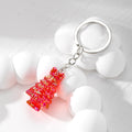 Translucent Christmas Tree Split Ring Keychains in Five Colors view 6