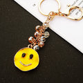 Crystal Smiley Keychains with Fortune Cords and Loose Heart Loops view 6