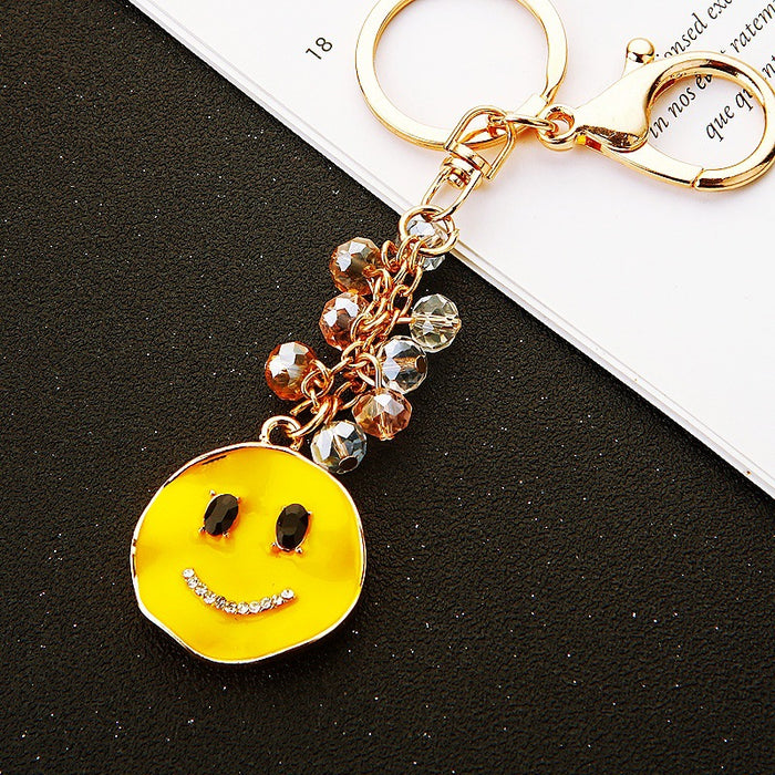 Double Sided Crystal Smiley Keychains in Three Colors plus Assorted