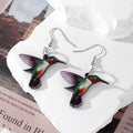 Acrylic Bird Print Drop Earrings Fishhook 9 Styles view 2