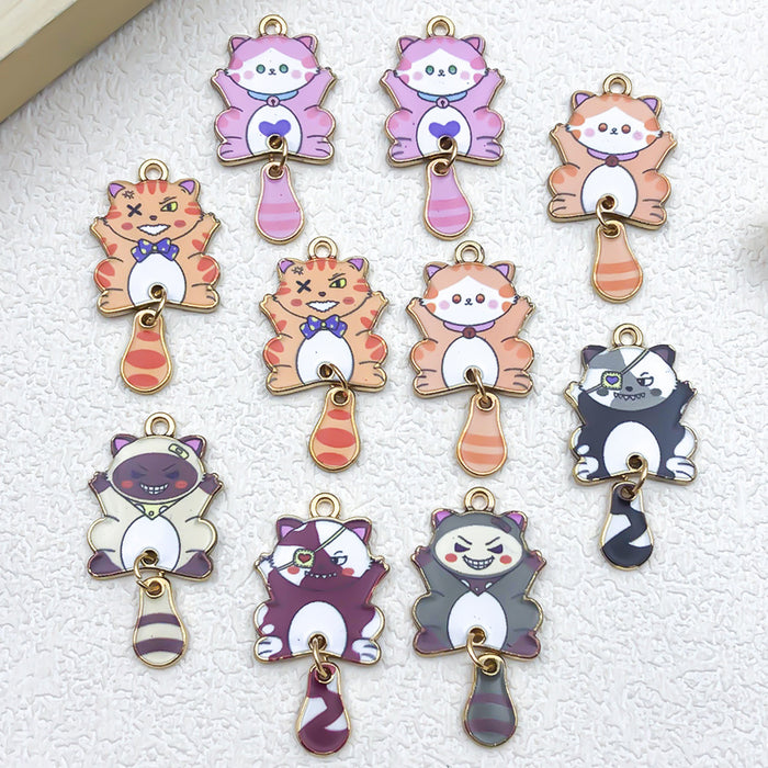 Metallic Cat Metal Charms with 11 Listed Options for DIY Jewelry Making