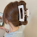 Square Hollow Soft Matte Hair Claw Clip Six Solid Colors view 3