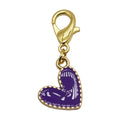 Enamel Heart Keychain Gold Lobster Clasp Six Colors view 6