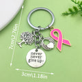 Metal Keychains in 8 Harvest, Pink Ribbon and Tree Charm Styles view 8