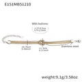 Stainless Steel Multi Strand Knot Bracelets Gold Steel Two-Tone view 7