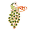 Full Crystal Peacock Keychains in Eight Color and Stone Combinations view 5