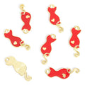 Colorful Enamel Cat Silhouette Charms in Eight Colors view 6