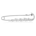 Swan Rhinestone Safety Pin Brooch Long Decorative Pin view 1