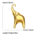 Polished Long Trunk Elephant Brooch in Gold and Silver Tones view 5