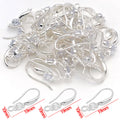 U Shape Earring Hooks with Clear Stone Detail Jewelry Findings view 6