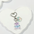Gradient Transparent Teddy Bear Heart-Clasp Charms in Five Color Options view 5