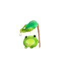 Green Gold Tone Frog Enamel Metal Brooch Pin for Jackets and Lapels view 5