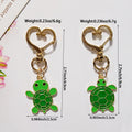 Green Turtle Charms with Gold Tone Heart Clasps in Two Designs view 4