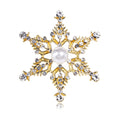 Gold Tone Silver Tone Five Point Star Crystal Pearl Look Two Designs Metal Brooch Pin view 7