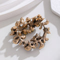 Olive Branch Wreath Crystal Metal Brooch Pin for Jackets and Lapels view 3