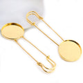 Round Cabochon Brooch Pin Blanks in Four Metal Finishes view 4