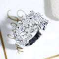 Extra-Wide Marquise And Pear Clear Stone Cluster Ring view 2