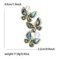 Abalone Shell Three Butterfly Brooch Pearls Gold Tone view 6