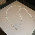 Pearl Square Cabochon Necklace Bracelet Ring Pieces view 8