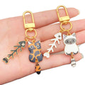 Seven Cat and Fish Bone Metal Clasp Keychain Designs view 5