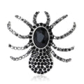 Jeweled Spider Brooch in Red Brown Blue or Black Colors view 1