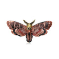 Death Head Moth Brooch Silver Black or Red Gold Tone Pin view 2