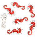 Colorful Seahorse Enamel Metal Charms, 12 Colorways view 11