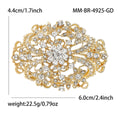 Oval Filigree Floral Crystal Brooch in Four Finishes view 7