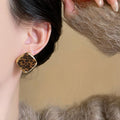 Leopard Print Geometric Earrings in Twenty Seven Styles view 4