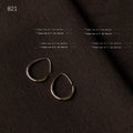 Gold Tone Teardrop Open Hoop Earrings Minimal Metal Pair view 4