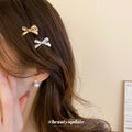 Mini Polished Bow Alligator Hair Clip In Silver Or Gold Tone view 1