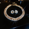 Round Crystal Necklace And Earring Sets In Five Color Options view 8