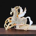 Full Crystal Pegasus Keychains with Fortune and Loose Heart Loop Options view 10