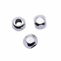 Faceted Nugget Large Hole Spacer Bead in Antique Silver and KC Gold and Antique Gold Metal view 3