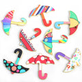 Colorful Umbrella Enamel Metal Jewelry Charms, 16 Designs view 4