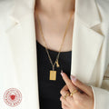 Long Paperclip Necklace Soul Mate Tag Rabbit Charm view 3
