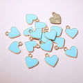 Small Enamel Heart Alloy Charms in Seven Color Options view 7