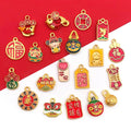 Red Lion Dance and Fu Character Metal Charms with 22 Listed Options view 4
