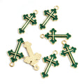 Enamel-Look Silver Gold Cross Alloy Charms in 16 Styles view 12