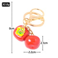Dual Enamel Persimmon Keychains Braided Heart Cord 11 Options view 5