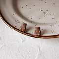 Brown Bear Stud Earrings With Light Blue Scarf Pair view 6