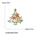 Layered Crystal Christmas Tree Brooch in Three Color Styles view 5