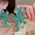 Shell Disc Cascade Stud Earrings in Three Colors Decorative Jewelry Accessory view 4